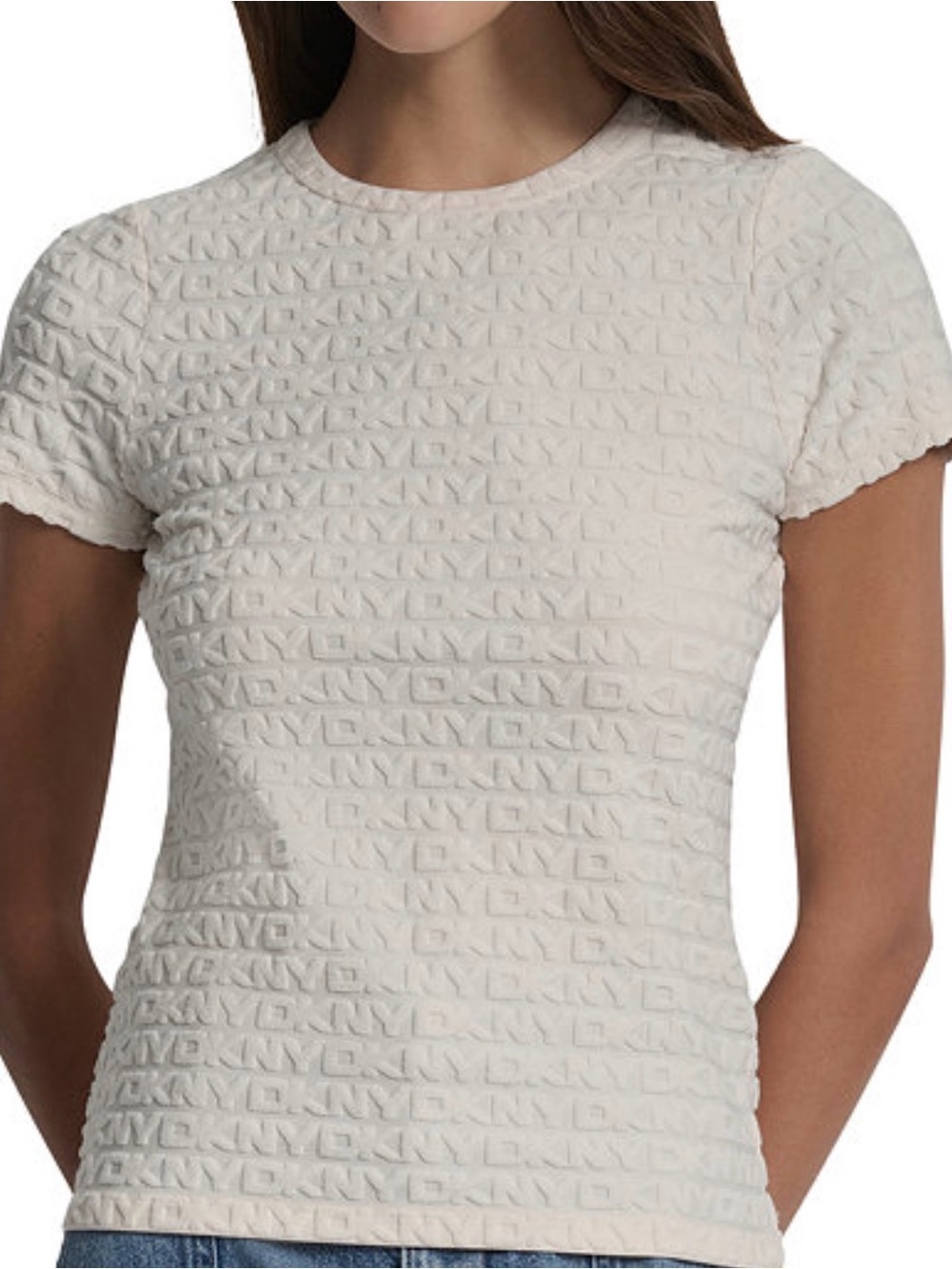 DKNY Jeans jacquard logo crewneck t-shirt